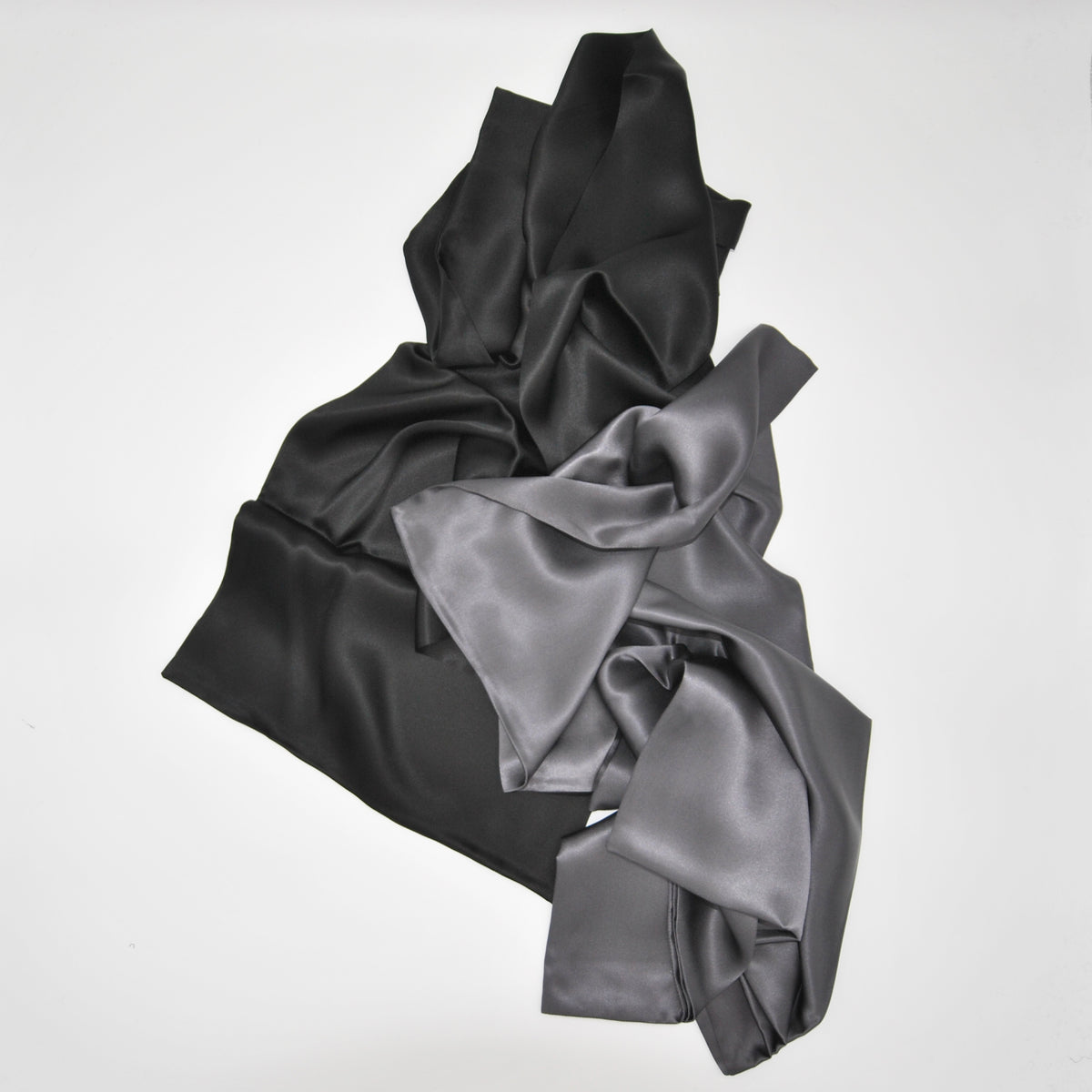 Sciarpa Quadrata In Raso Effetto Seta 70x70 Cm | Fascia Per Capelli, Bandana O Foulard Multifunzione Donna - 4