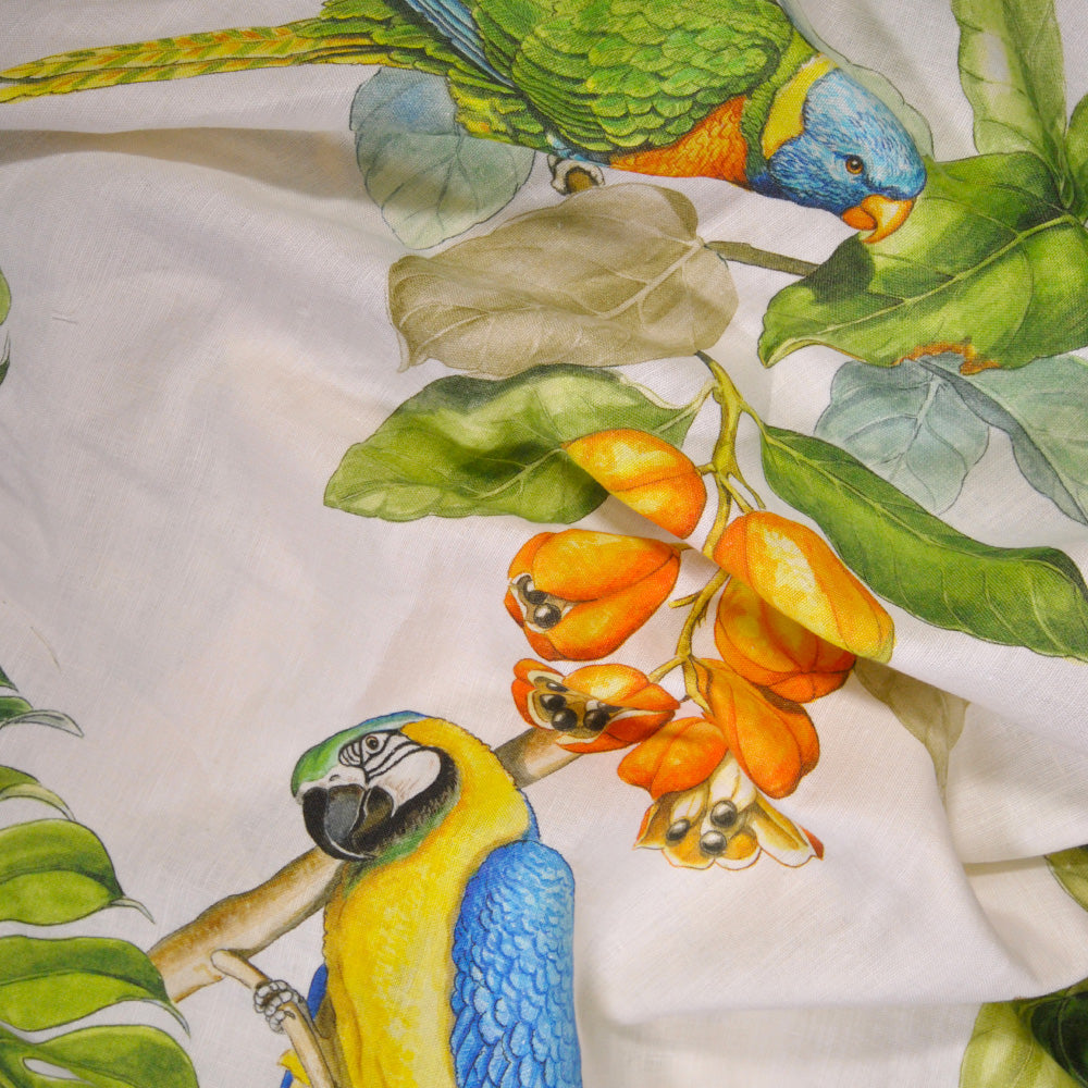 Tessitura Toscana Telerie / pure linen with tropical pattern