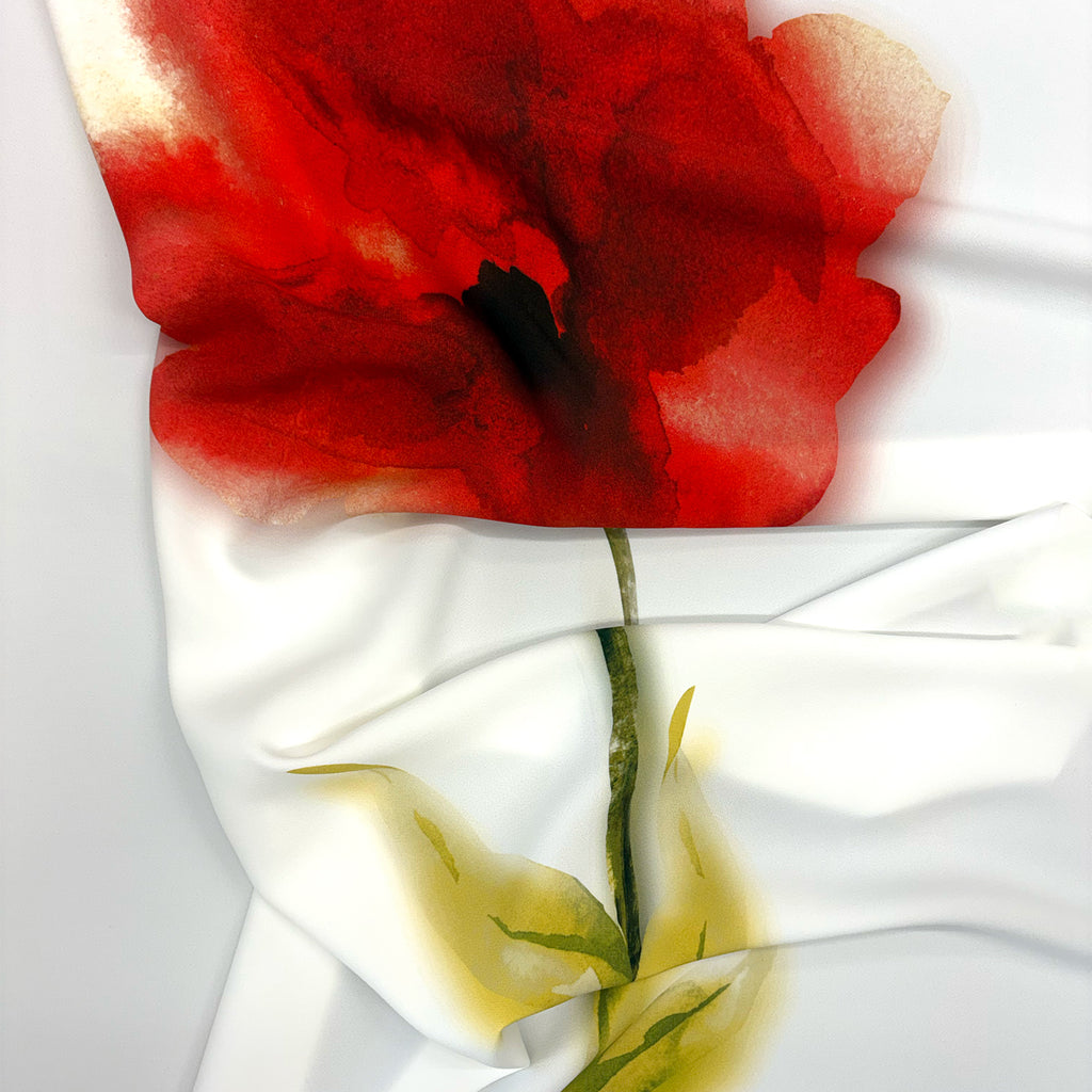 cadis di viscosa papavero rosso gigante