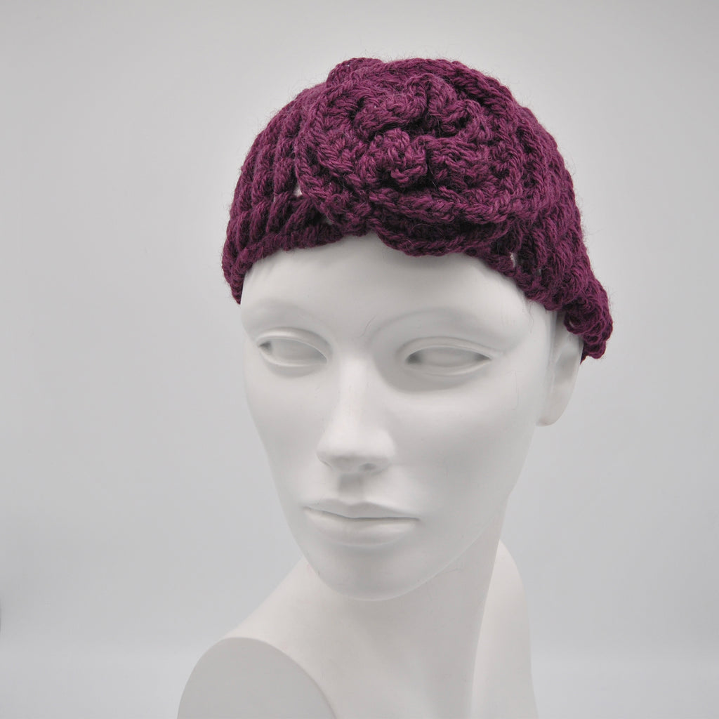 crochet hat with flower