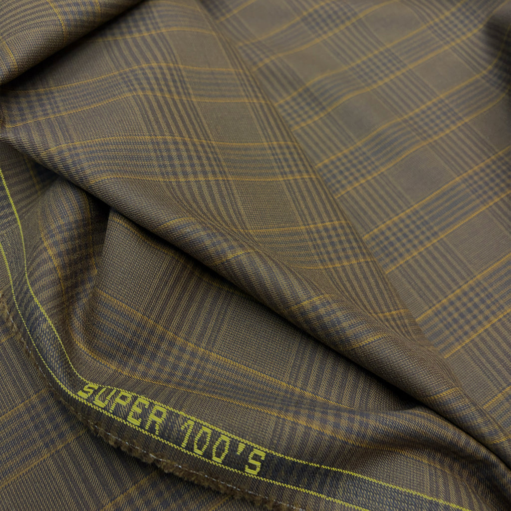 check super 100's / marrone