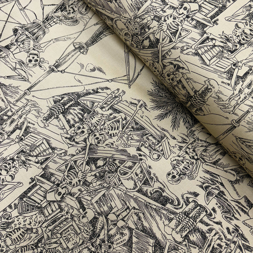 American cotton pirate ship pattern