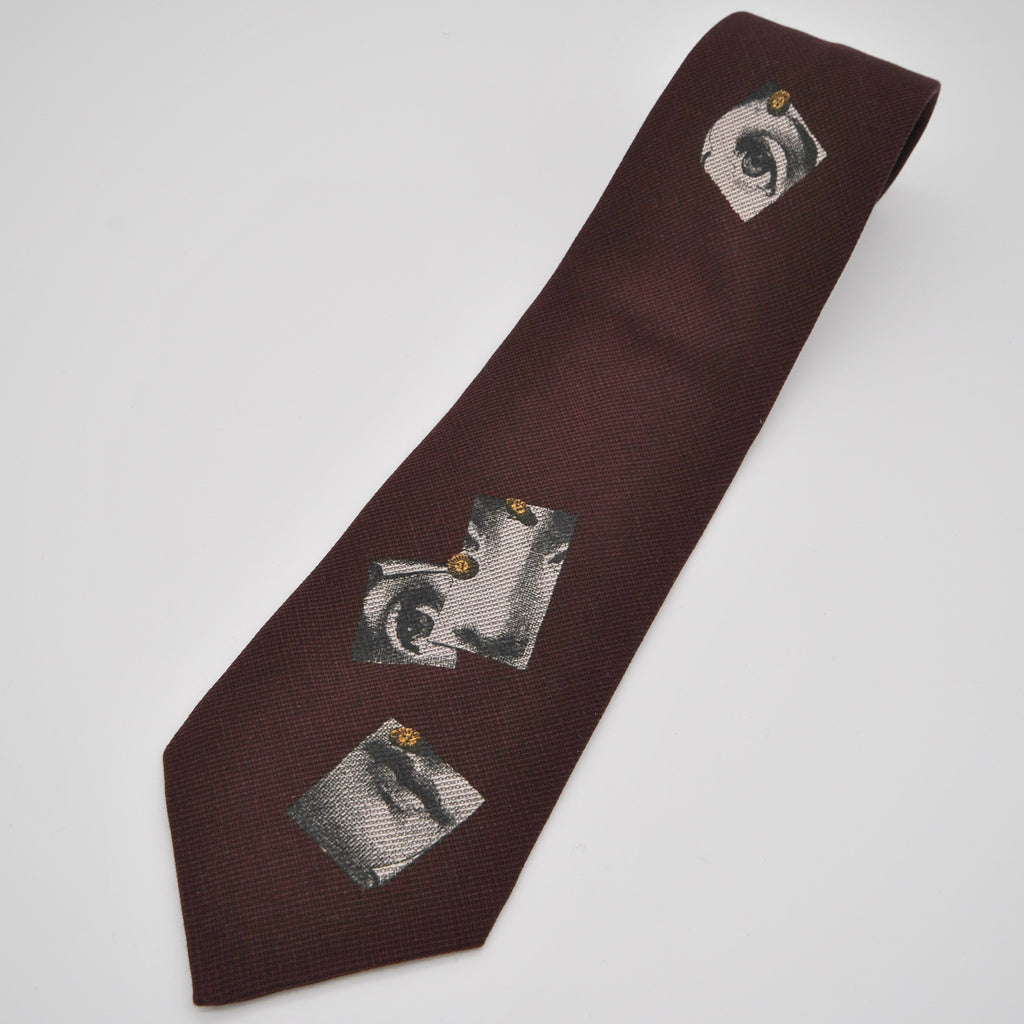 Cravatta Fornasetti - originale vintage disegno Viso Fornasetti