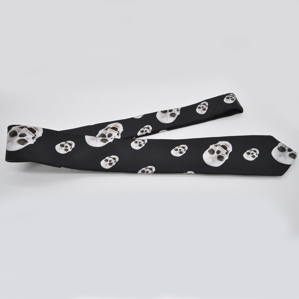 Cravatta in seta - disegno teschio di diamanti Damien Hirst