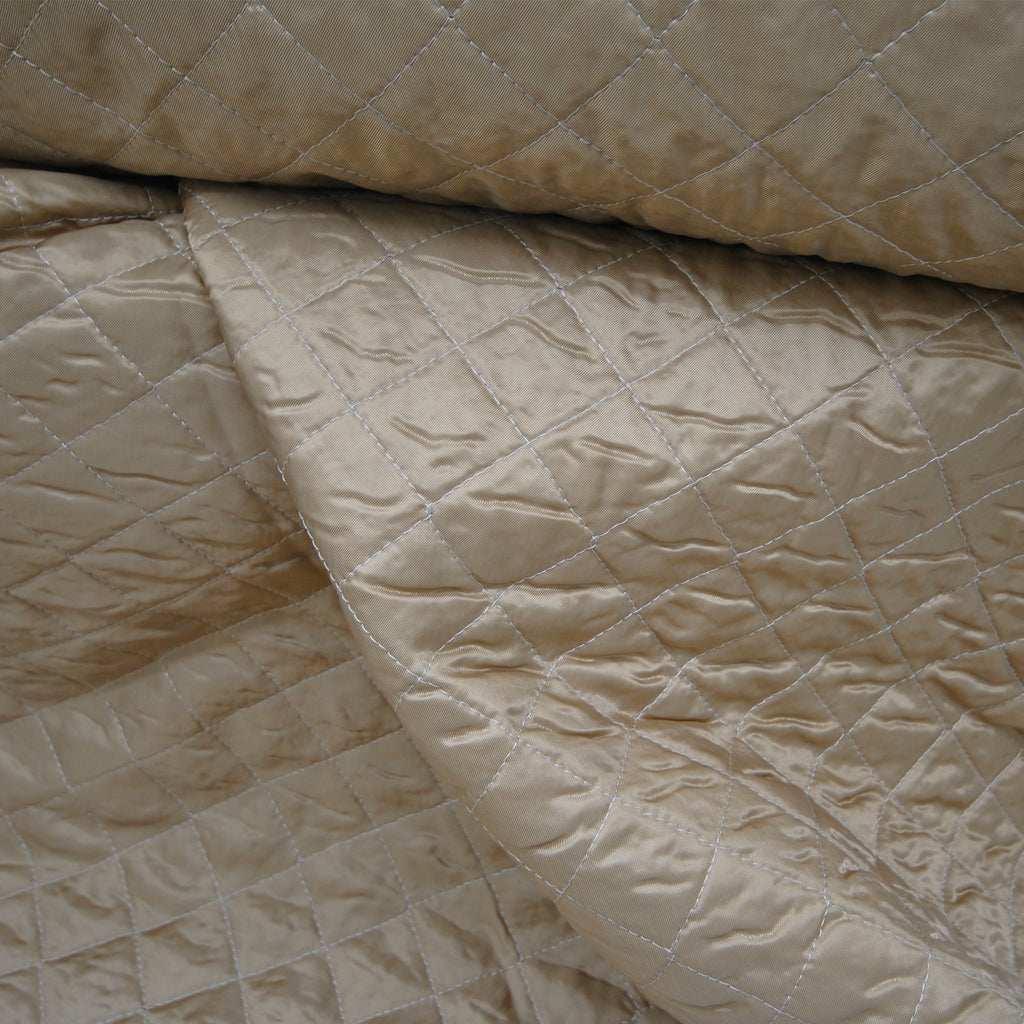 quilted and padded lining / beige color