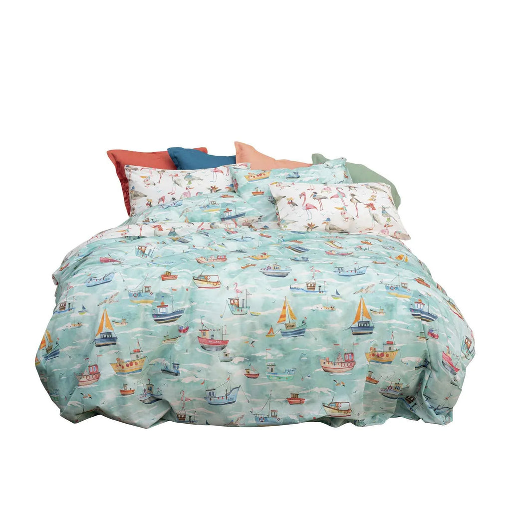 marine patterned double bed set