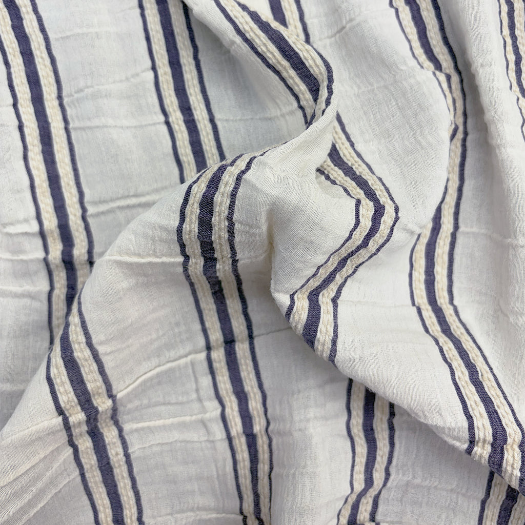 crumpled linen, silk and cotton gauze / pattern 1