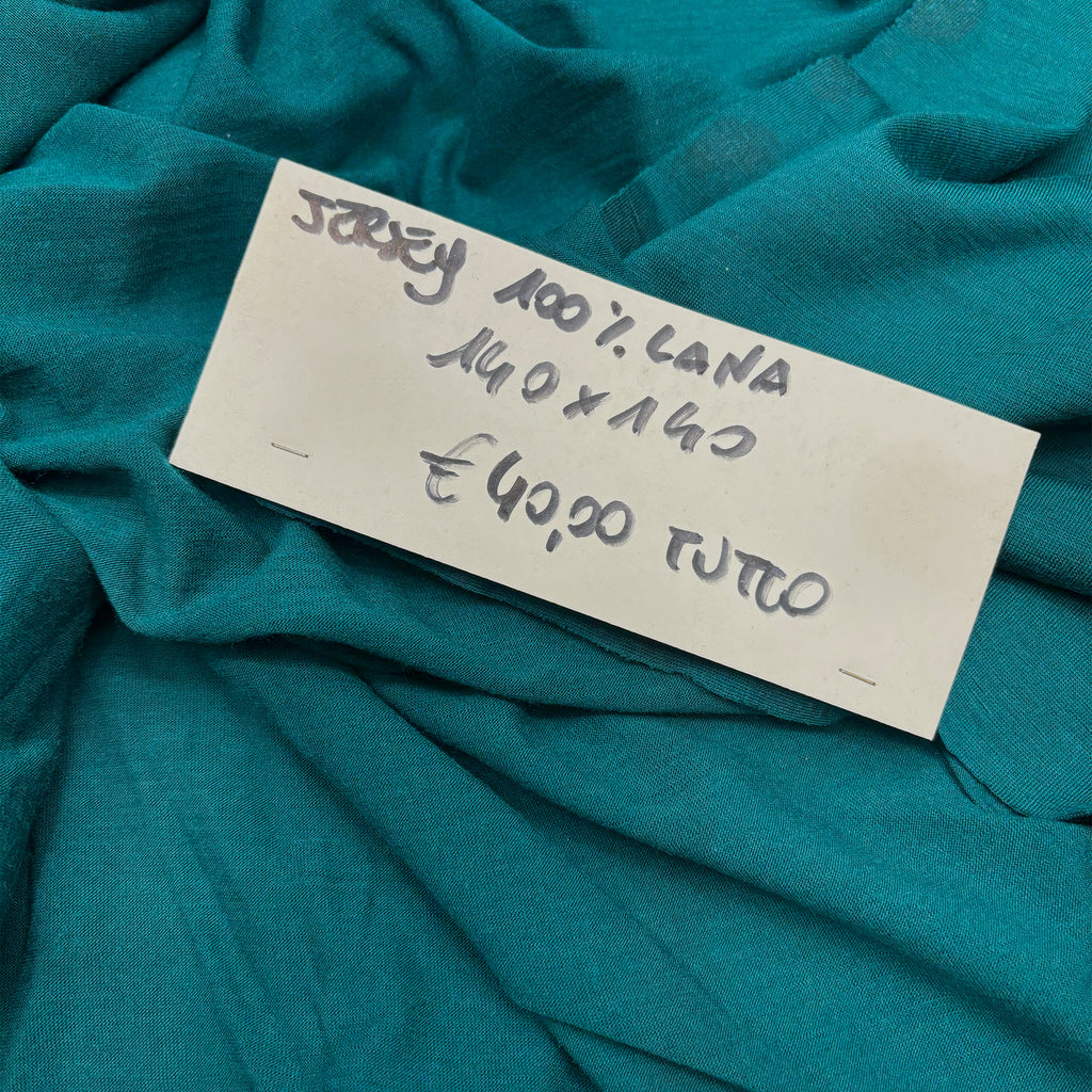 wool jersey remnant / teal