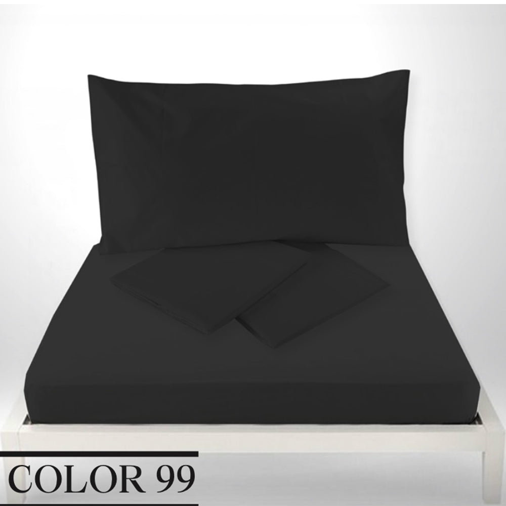 Double bed sheets in cotton percale / color 99