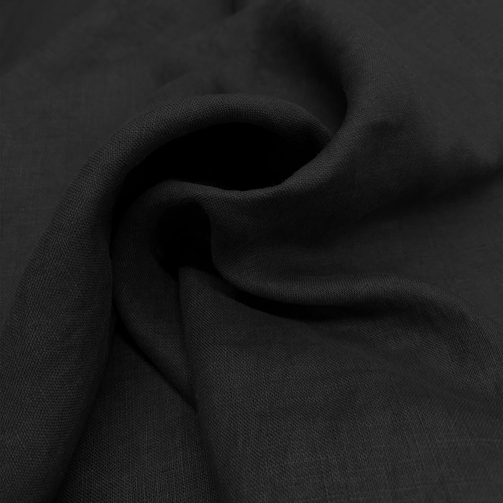 pre-washed linen / black