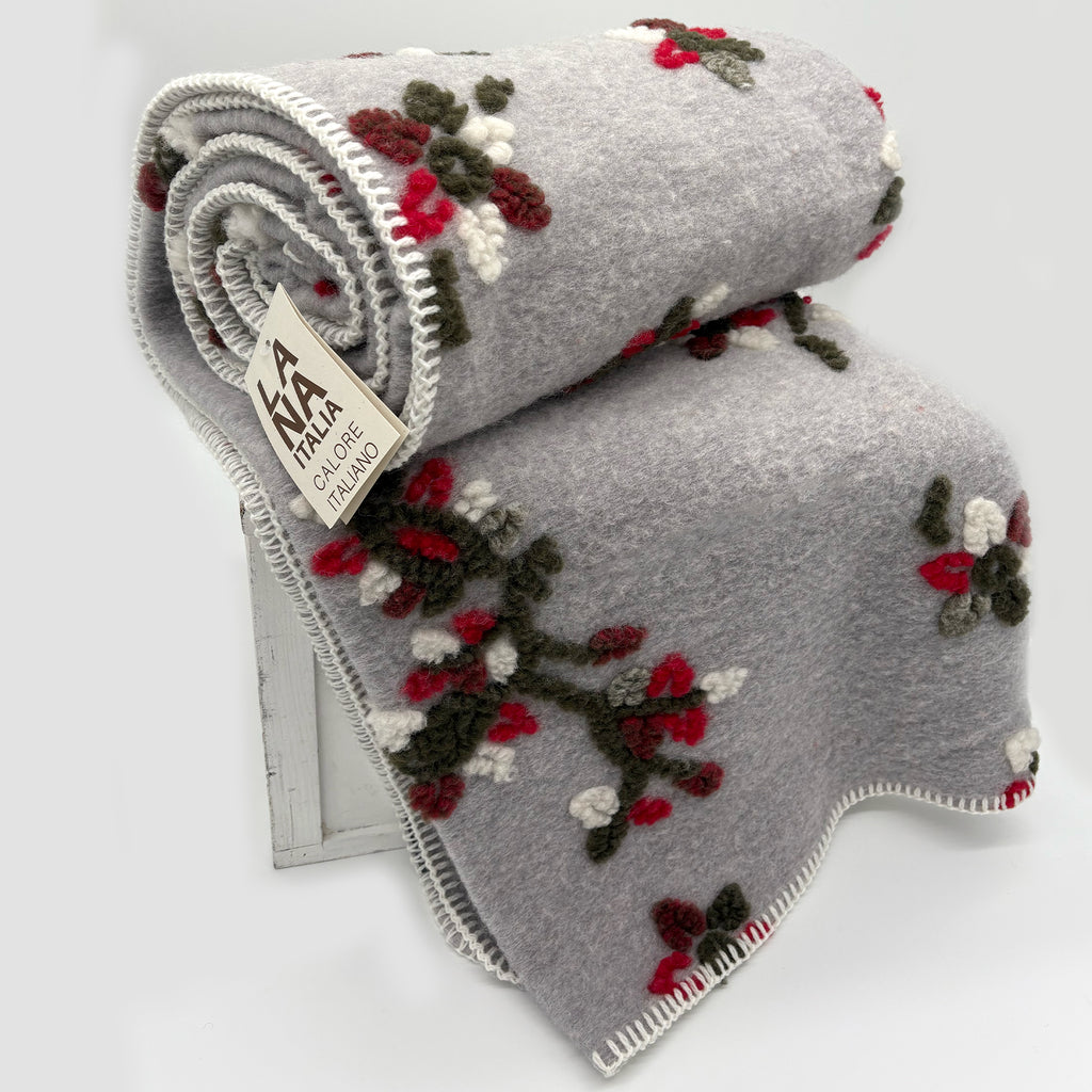 plaid in lana cotta Appodia / rosa delle alpi
