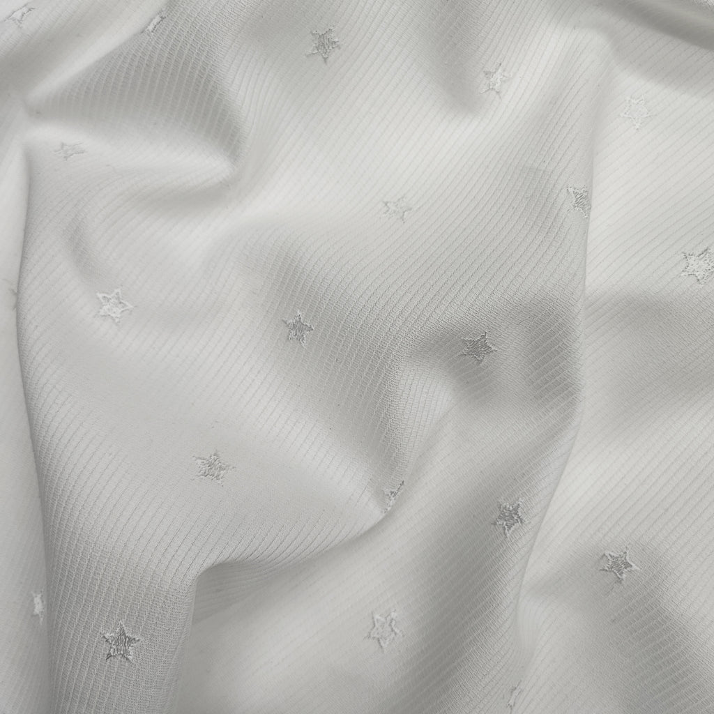 Pique-worked cotton broderie anglaise / star design
