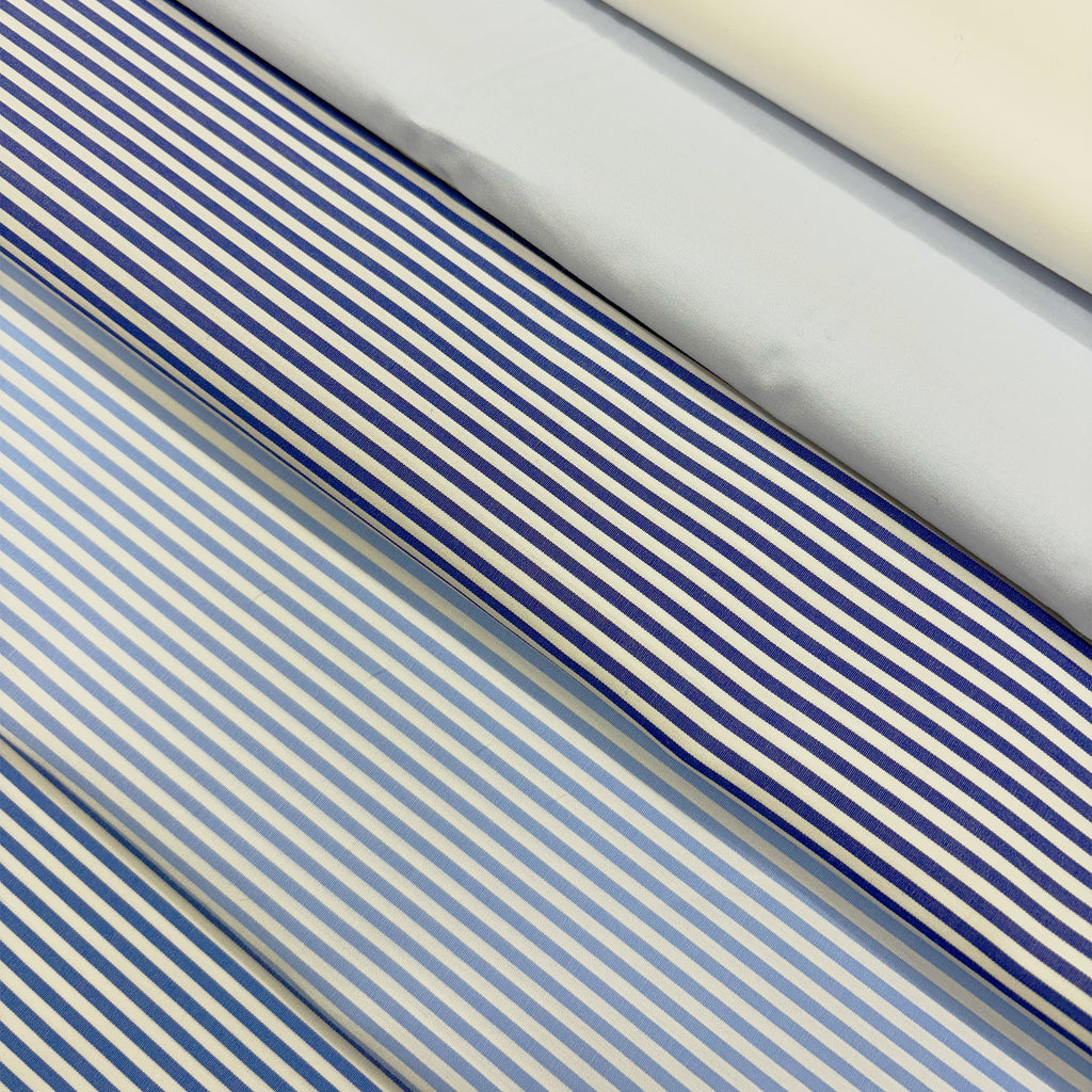 cotton poplin shirt remnants - 2 m cut including changes for collar and cuffs