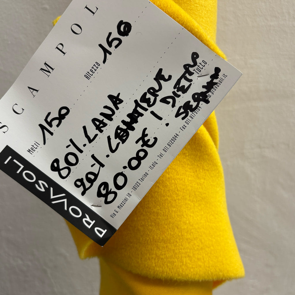 Piacenza wool and cashmere remnant for coat or jacket / yellow