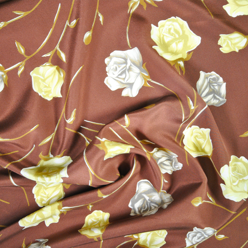 crepe de chine remnant in pure silk / patterned 4