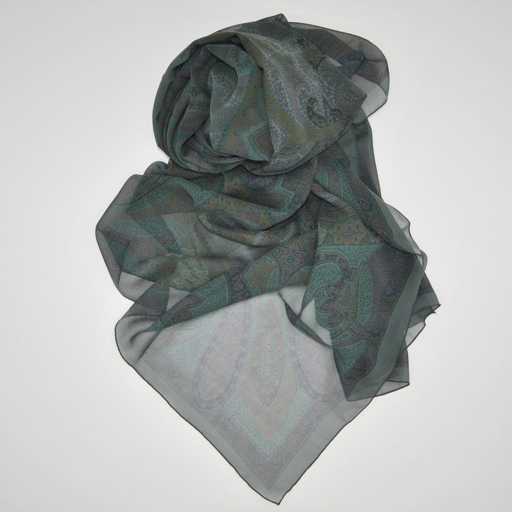 gran foulard in georgette di seta stampa Etro