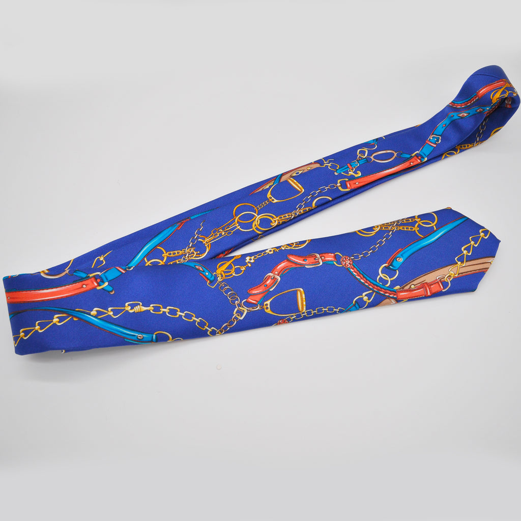 Cravatta in seta - disegni tipo Hermés disponibile in 2 colori