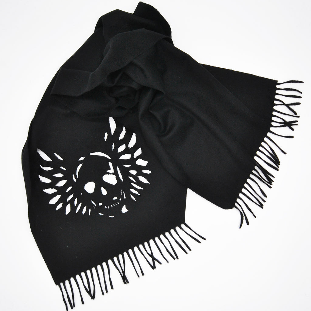 hand-carved cashmere scarf