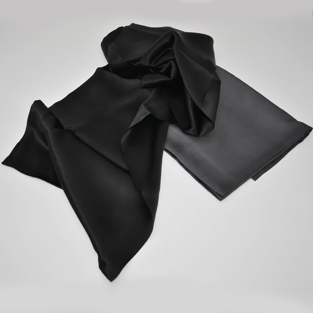 silk satin tuxedo scarf - available in various colors