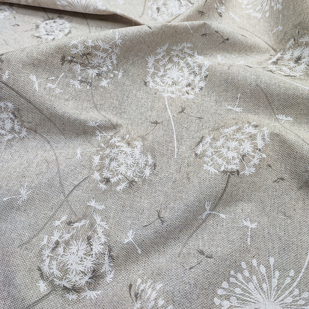 stain-resistant resinated cotton for tablecloth / dandelion pattern