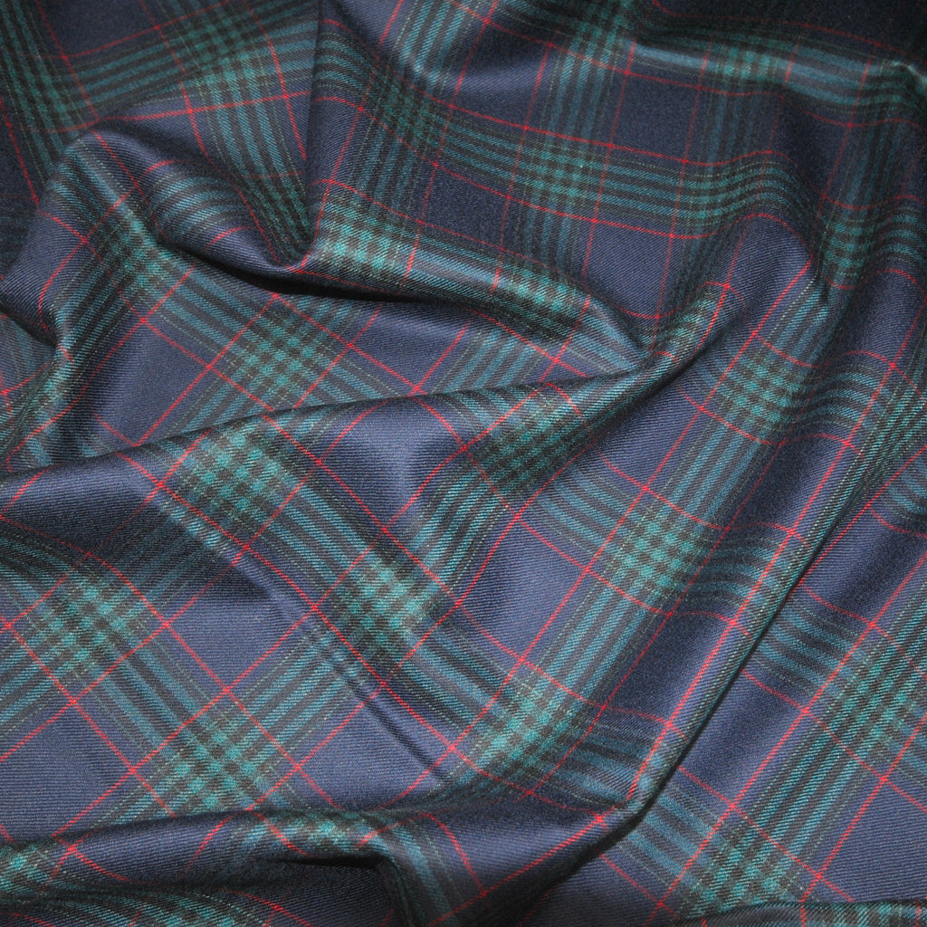 Italian worsted wool flannel / tartan design