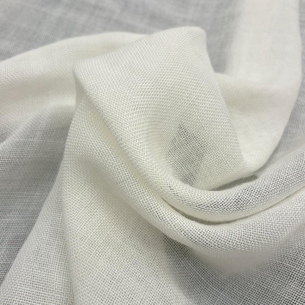 tessuto per tende in lana / bianco lana naturale