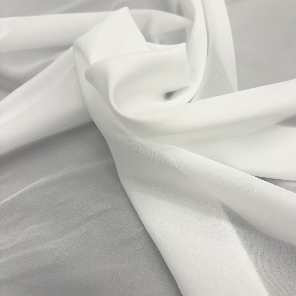 tessuto per tende effetto seta morbida / bianco