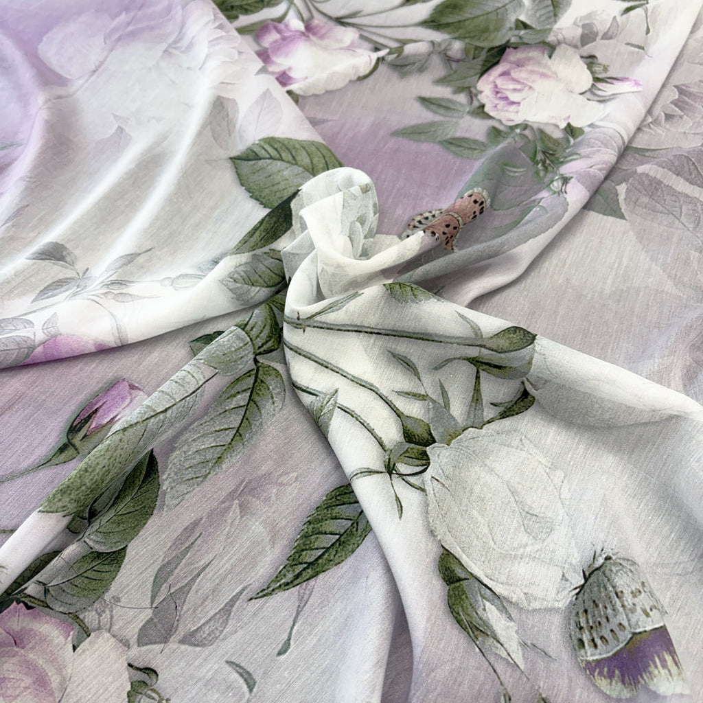 voile a pannelli in seta e cotone / fantasia 1