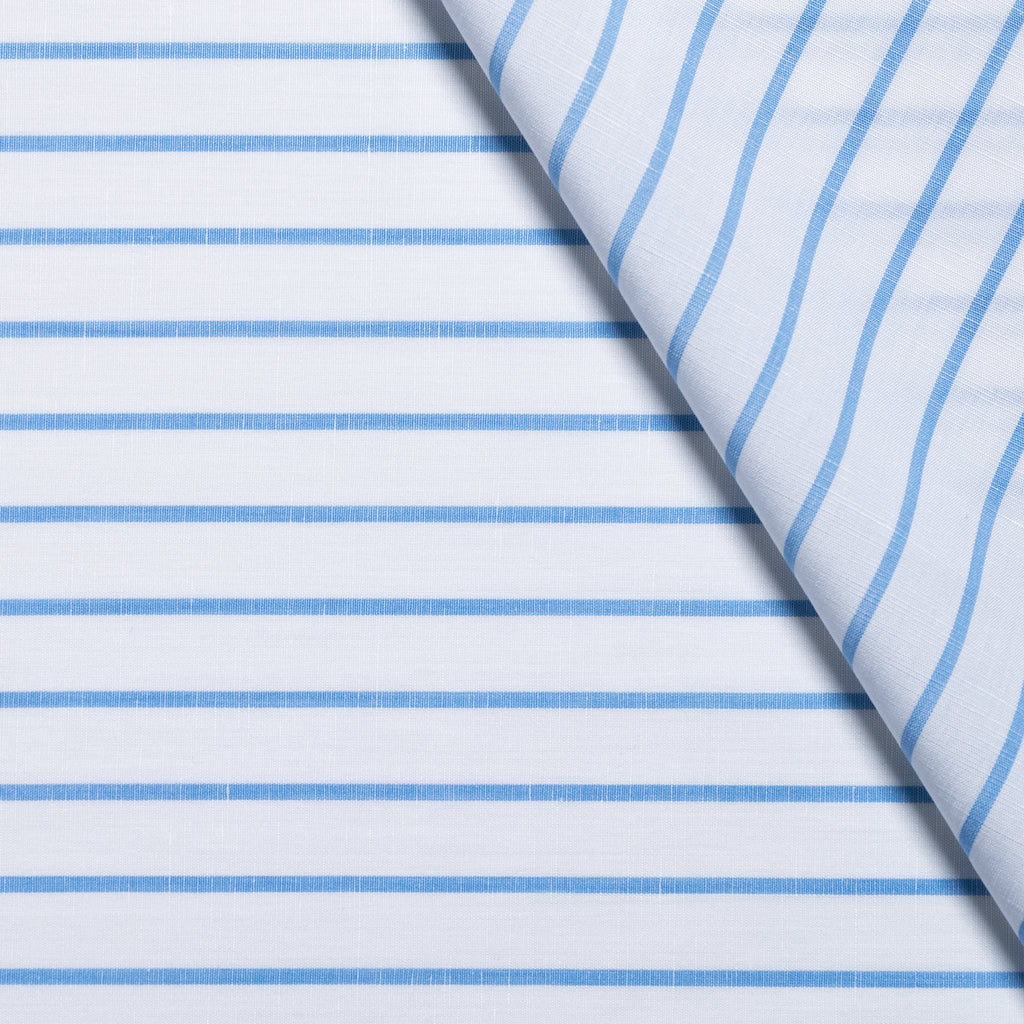Striped linen shirt fabric / pattern 8