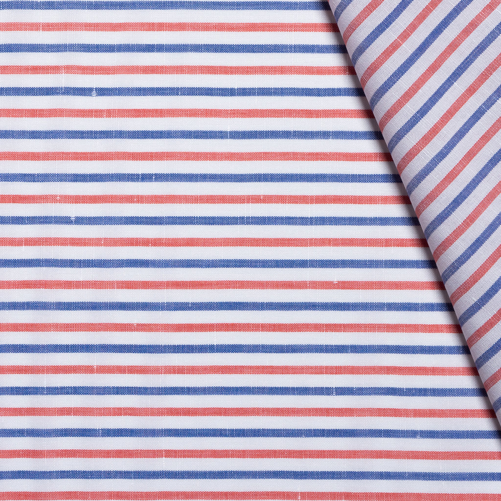 striped linen shirt fabric / design 11 