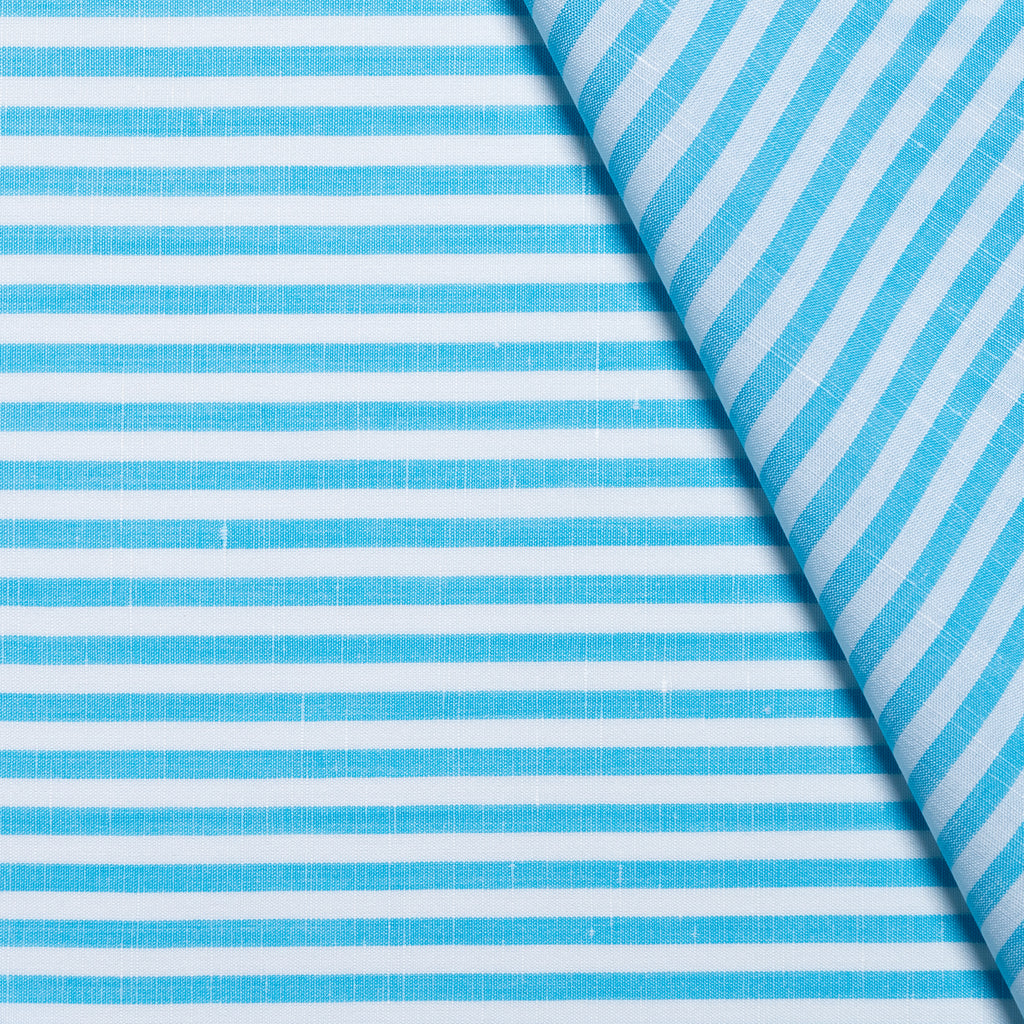 striped linen shirt fabric / design 13 
