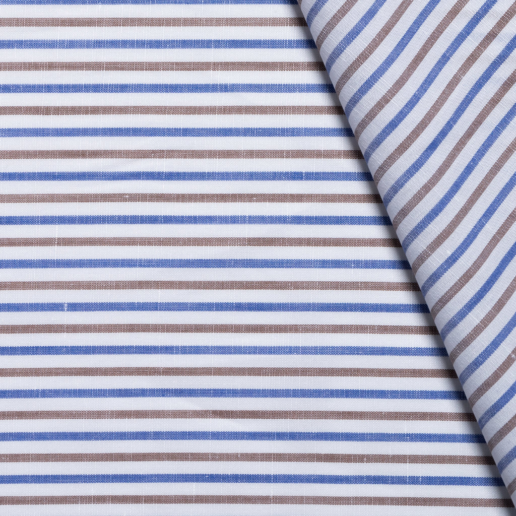 Striped linen shirt fabric / design 10