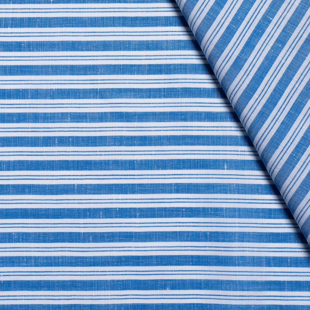 Striped linen shirt fabric