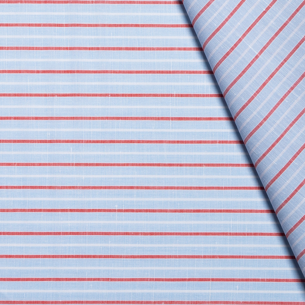 striped linen shirt fabric / drawing 4 
