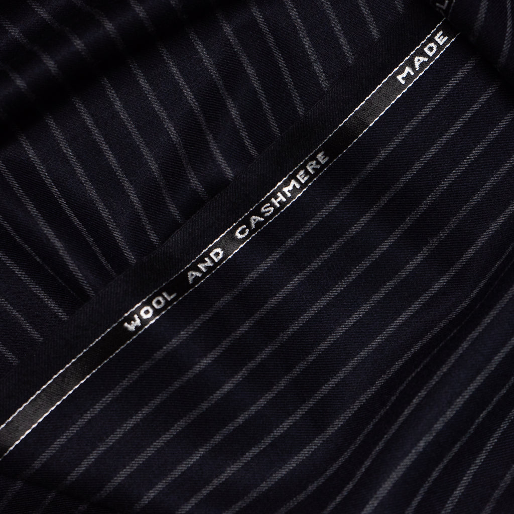 Wool and cashmere pinstripe / color 1