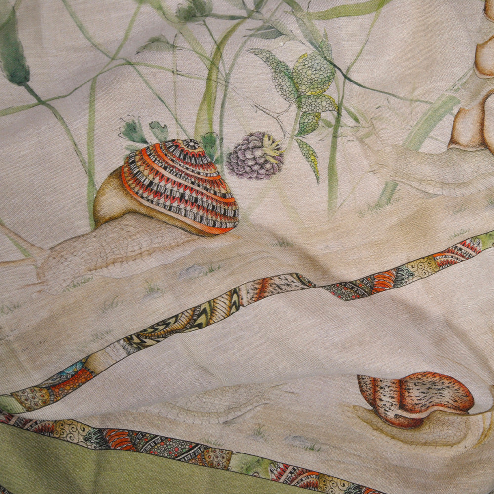 Tessitura Toscana Telerie / pure linen with snail pattern