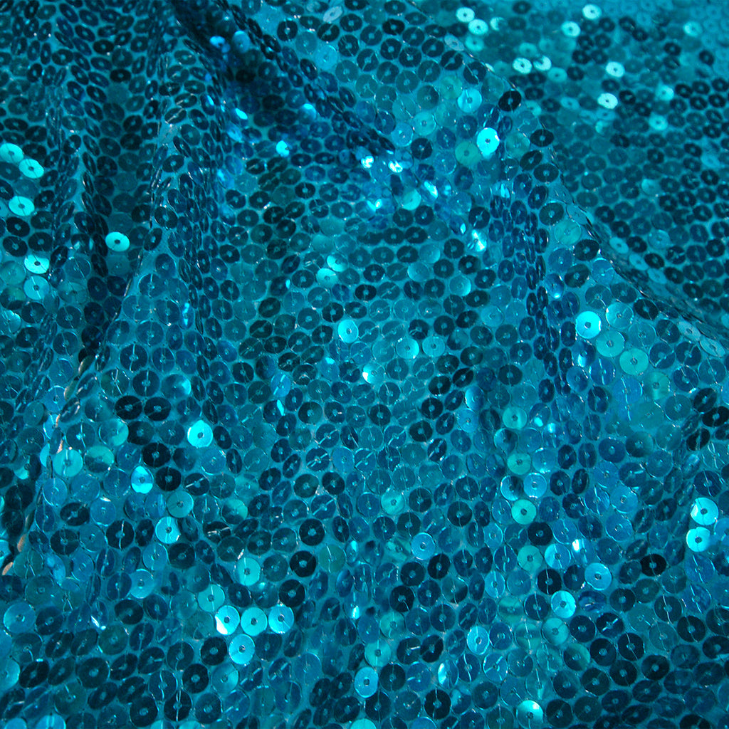 teal micro sequins on the panel
